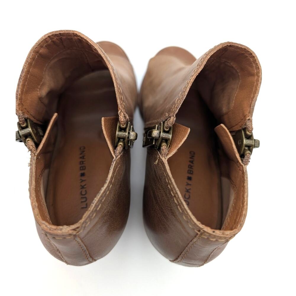 Lucky Brand Joseleen Peep Toe Heel Sandal Women's Tuscany Norway Size US7.5M - Picture 7 of 12